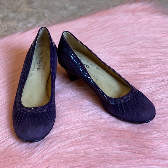 Softspots Shoes - Softspots Sheridan Purple Suede Pumps Sz 8.5 N